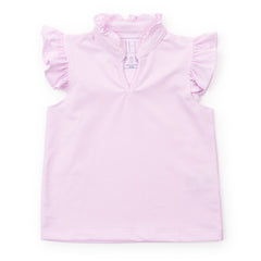 Ellie Performance Top - Light Pink Stripes