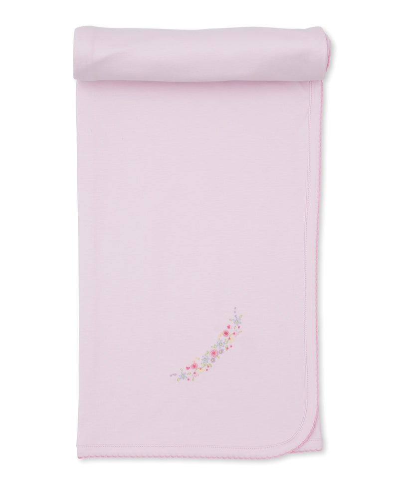 Flowers & Vines Receiving Blanket - Pink