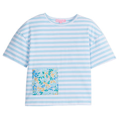 Boxy Tee - Frangipani Blue