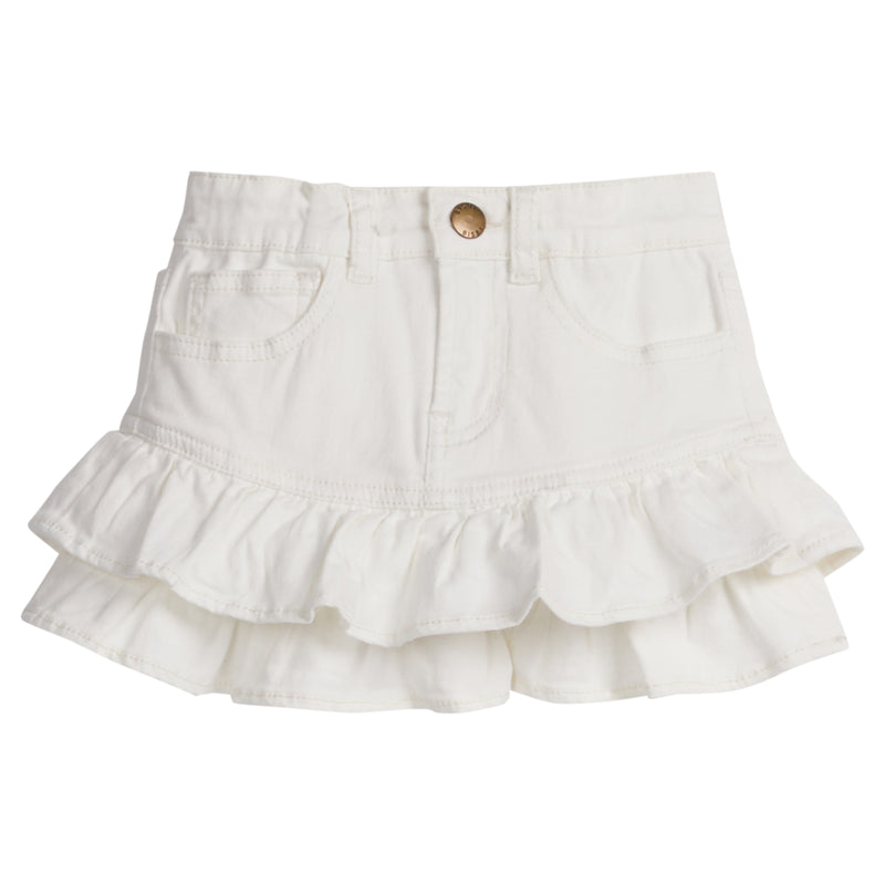 Denim Mini Skirt - Ivory