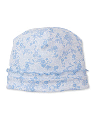 Blue & White Floral Baby Hat