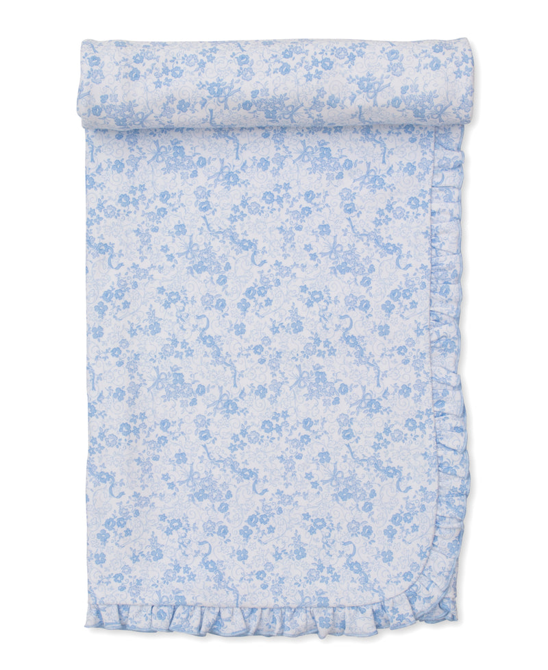 Blue & White Floral Blanket