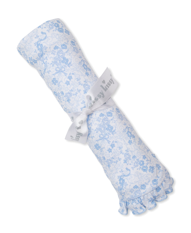 Blue & White Floral Blanket