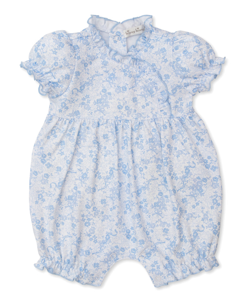 Blue & White Floral Playsuit