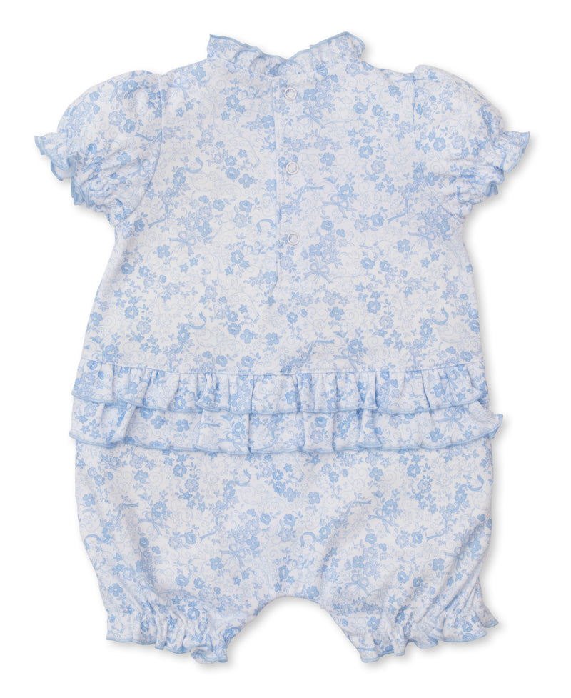 Blue & White Floral Playsuit