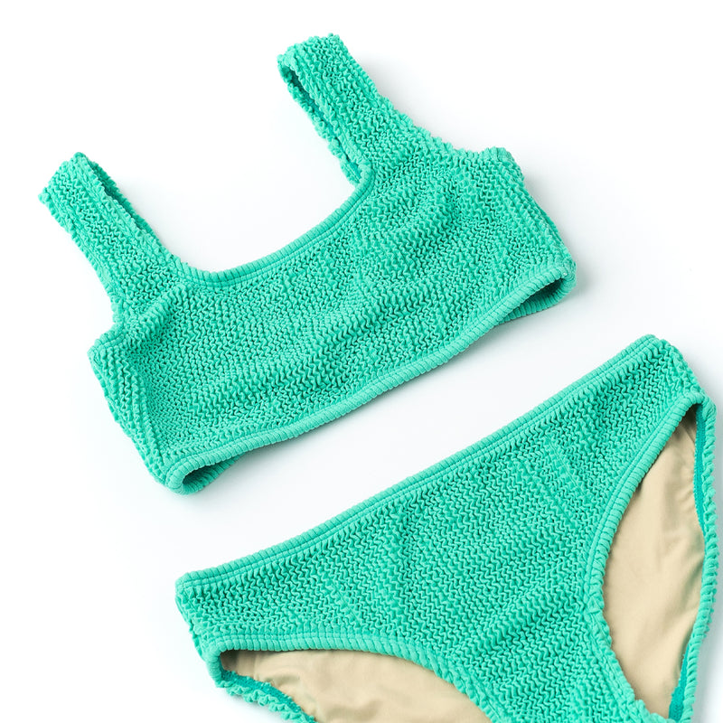 Crinkle 2 Piece Swim - Green