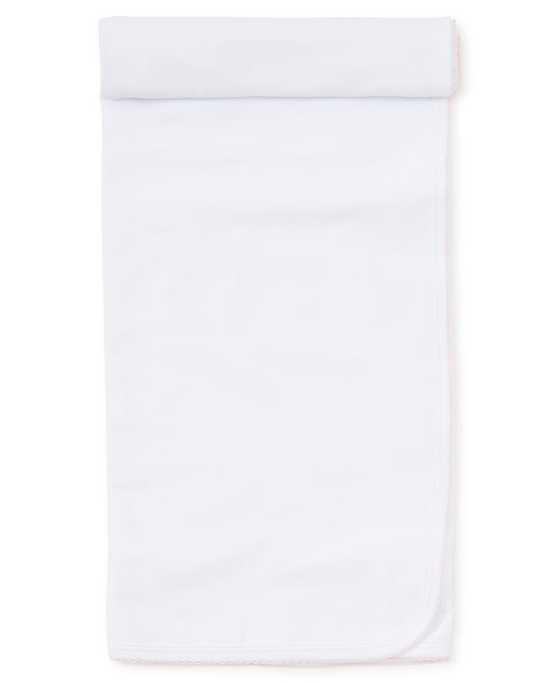 Kissy Basic Blanket - White/Light Pink