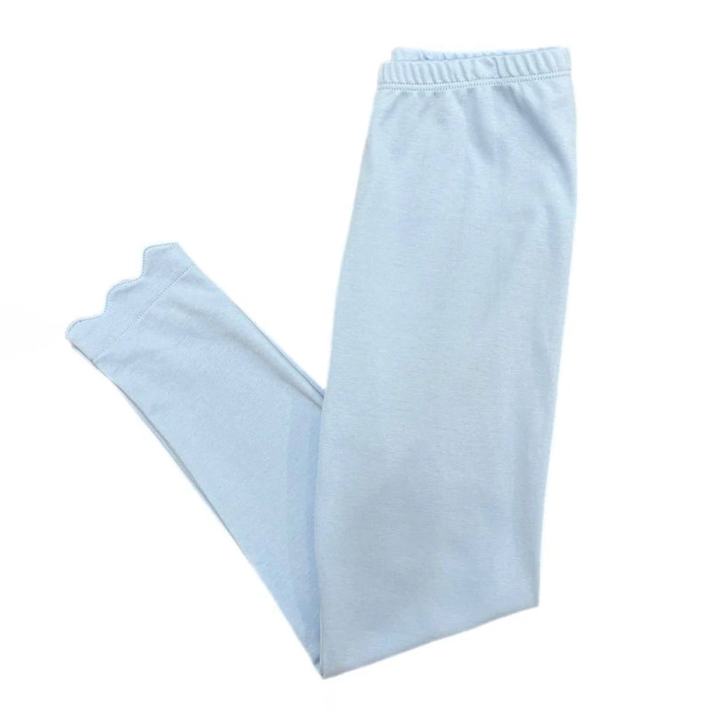 Light Blue Scallop Leggings