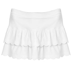 Scalloped Skort - White