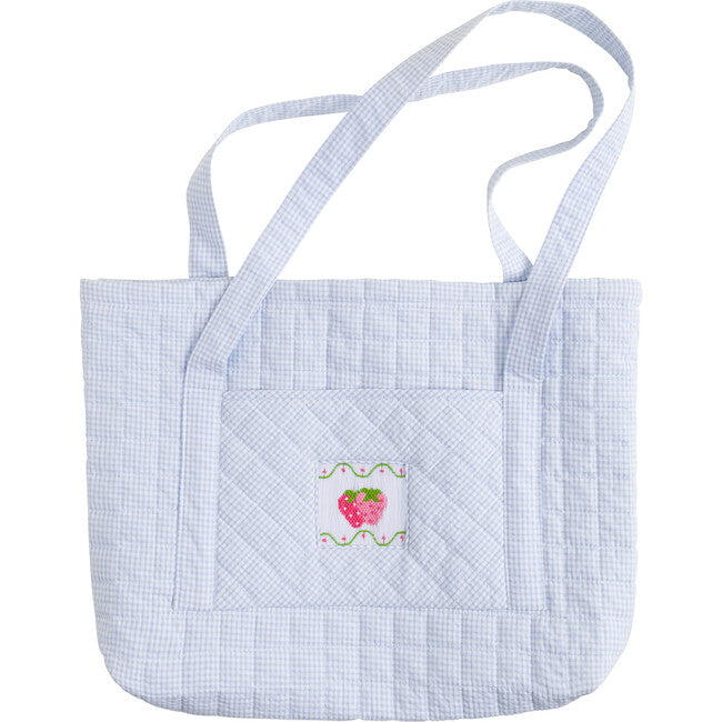 Quilted Luggage Tote - Strawberry