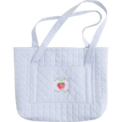 Quilted Luggage Tote - Strawberry