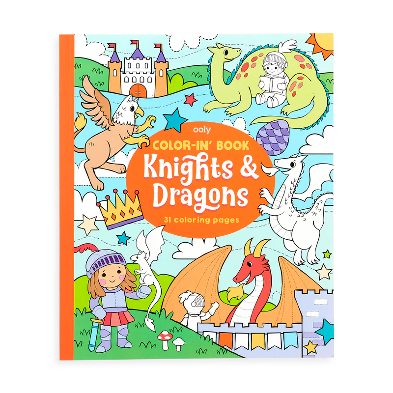 Knights & Dragons Coloring Book