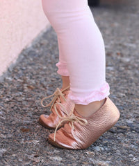 Ruffle Footless Tight - Pink