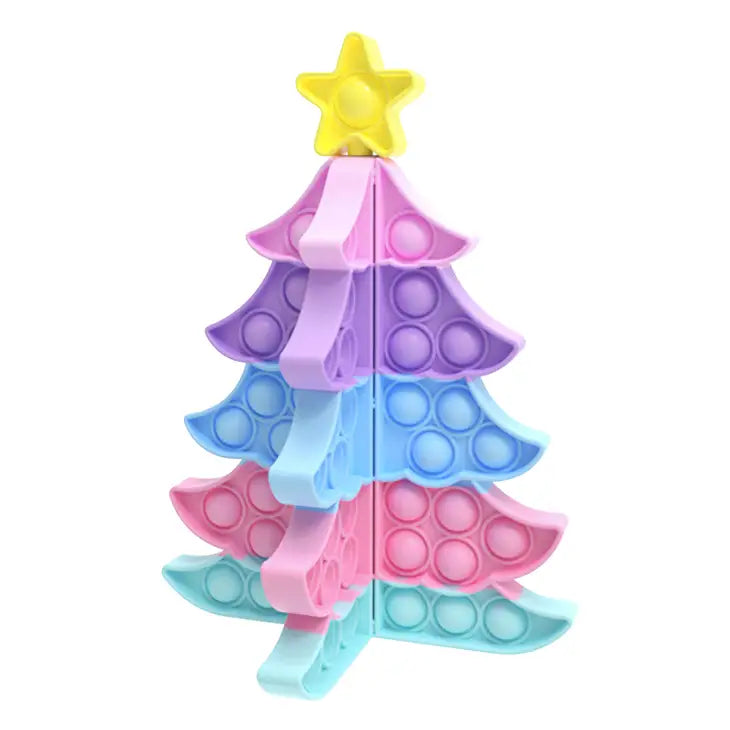 Pastel Christmas Tree Puzzle Pop It