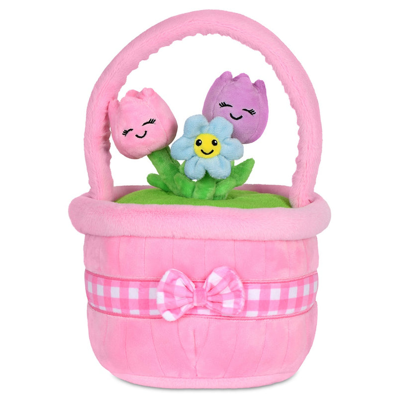 Flower Basket Fleece Plush