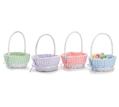 Willow Basket w/ Gingham Liner