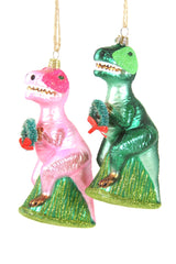Merry Merry T-rex Ornament