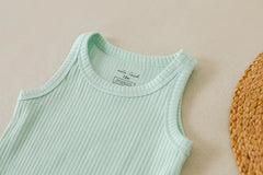 Ribbed Onesie - Water Lily