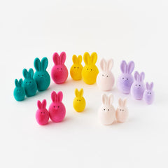 Flocked Bunny Egg-Assorted Colors