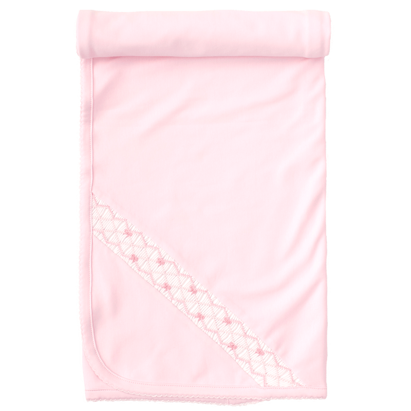 Pink Bows Smocked Blanket
