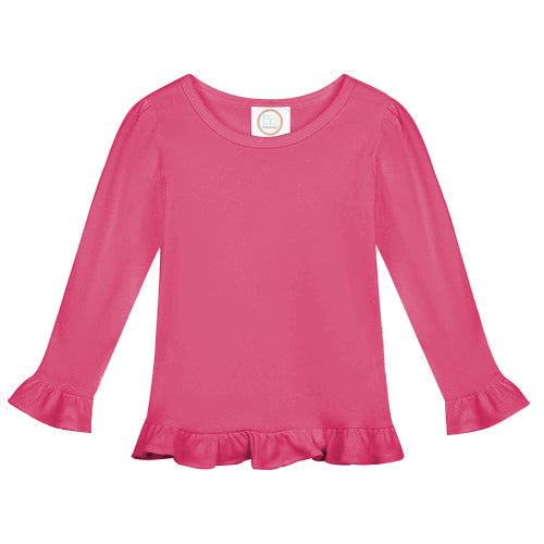 Girl's Long Sleeve Ruffle T-Shirt
