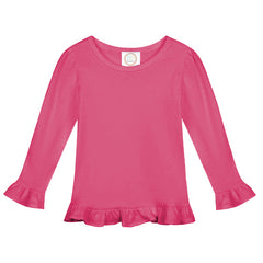 Girl's Long Sleeve Ruffle T-Shirt