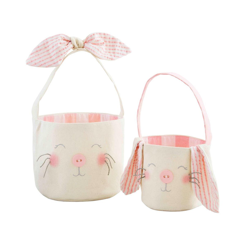 Medium Pink Bunny Basket