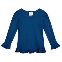 Girl's Long Sleeve Ruffle T-Shirt