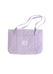 Quilted Luggage Tote - Lavender Ballet