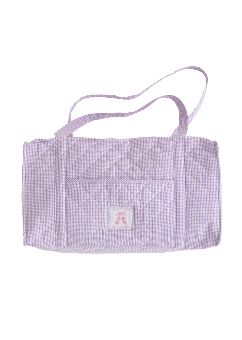 Quilted Luggage Duffle - Lavender Ballet